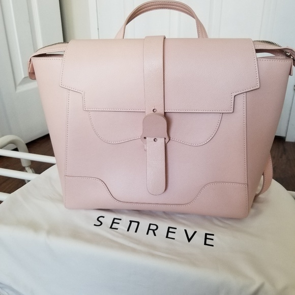 Senreve Pink Leather Backpack - Picture 1 of 8